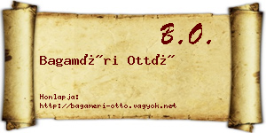 Bagaméri Ottó névjegykártya