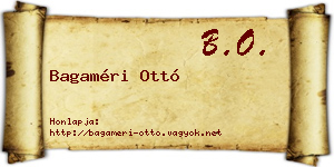 Bagaméri Ottó névjegykártya
